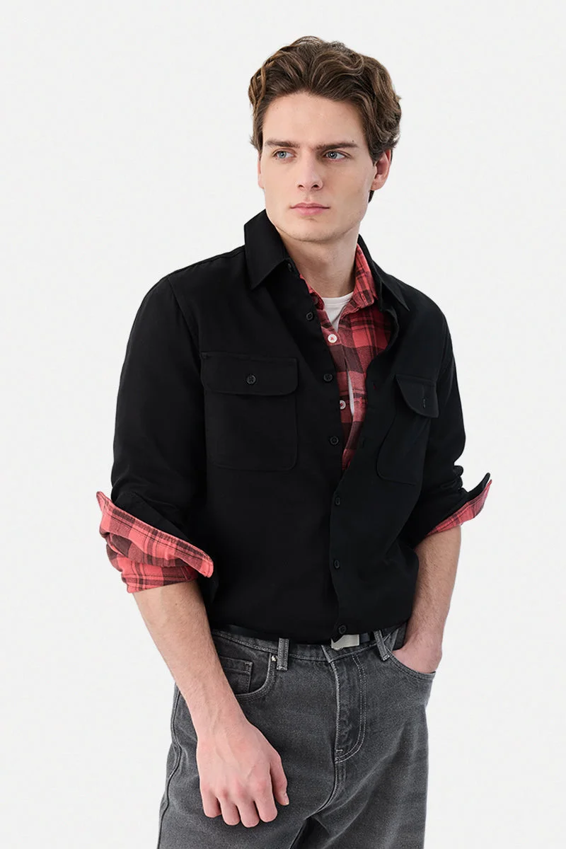 سنيتش Linen Blend Regular Fit Double Pocket Shirt